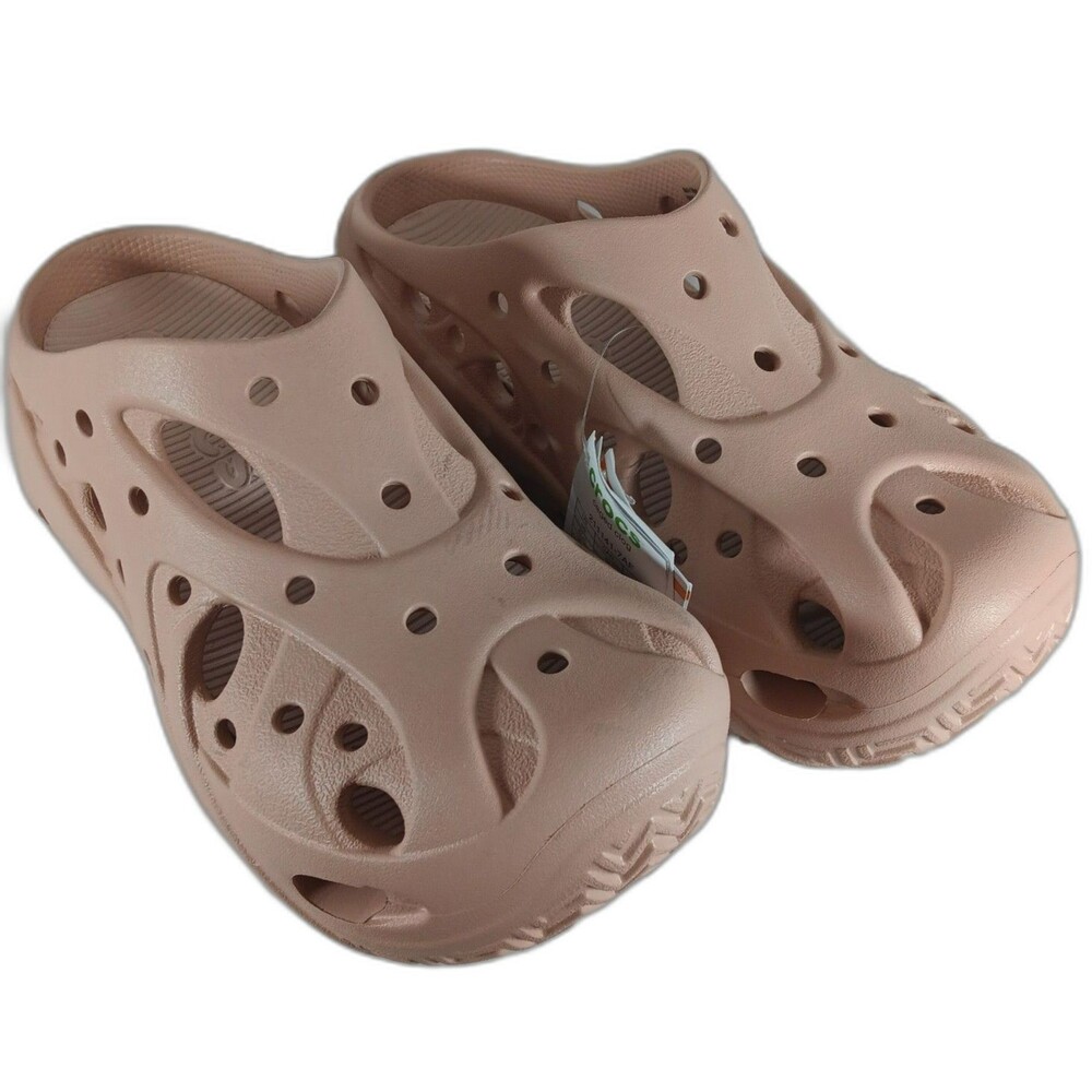 Crocs Caged Clog Women's 9 Pink Caramel Platform Slip On 211141-7AF NEW